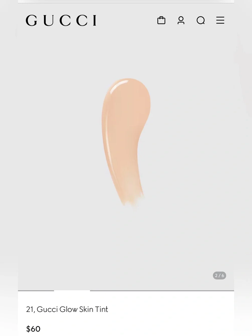 Gucci Glow Skin Tint Fair Medium 21